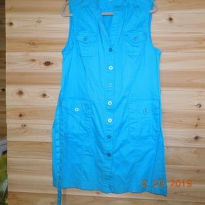 dressbarn size 16,  4 pocket dress blue